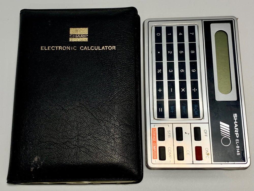 Sharp EL-8145 Electronic Credit Card Calculator w/ Case
