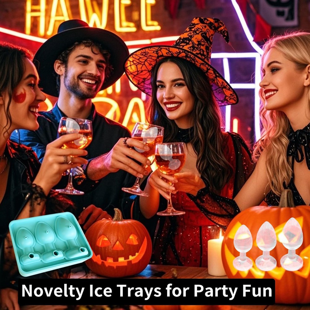 Prank Fun - Ice Cube Mold Tray Novelty, Silicone Blue, Blue