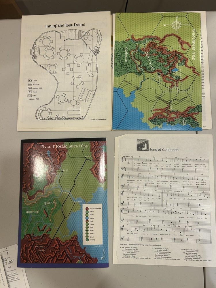 AD&D game modules DL1, DL2, DL3 Dragons of Despair + Flame + Hope modules