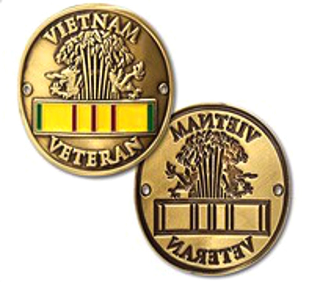 Vietnam Veteran, Medal Walking Stick Medallion