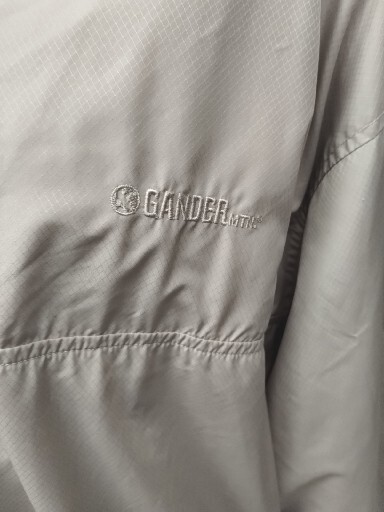 Gander XLT Long Sleeve Pullover Windbreaker Jacket 1/4 Zip Pockets Beige