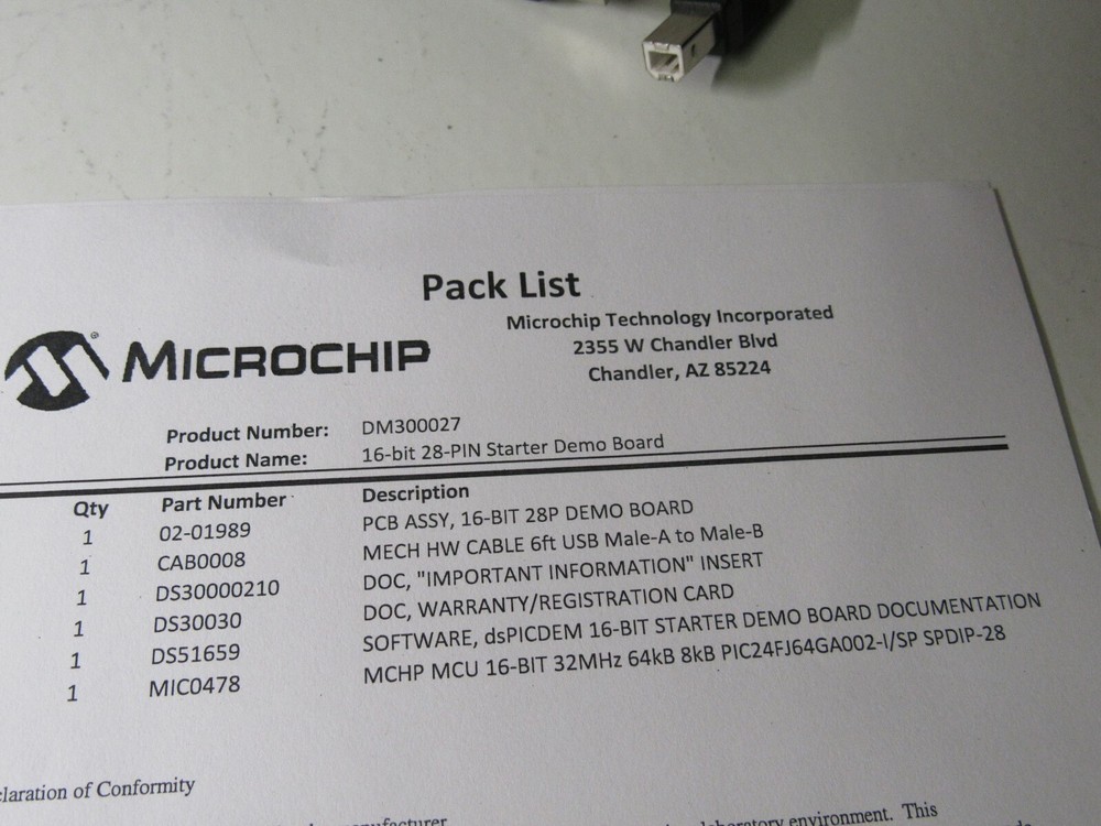 Microchip Development Tools 16 Bit 28P Starter. Read Description. FREE SHIPPING