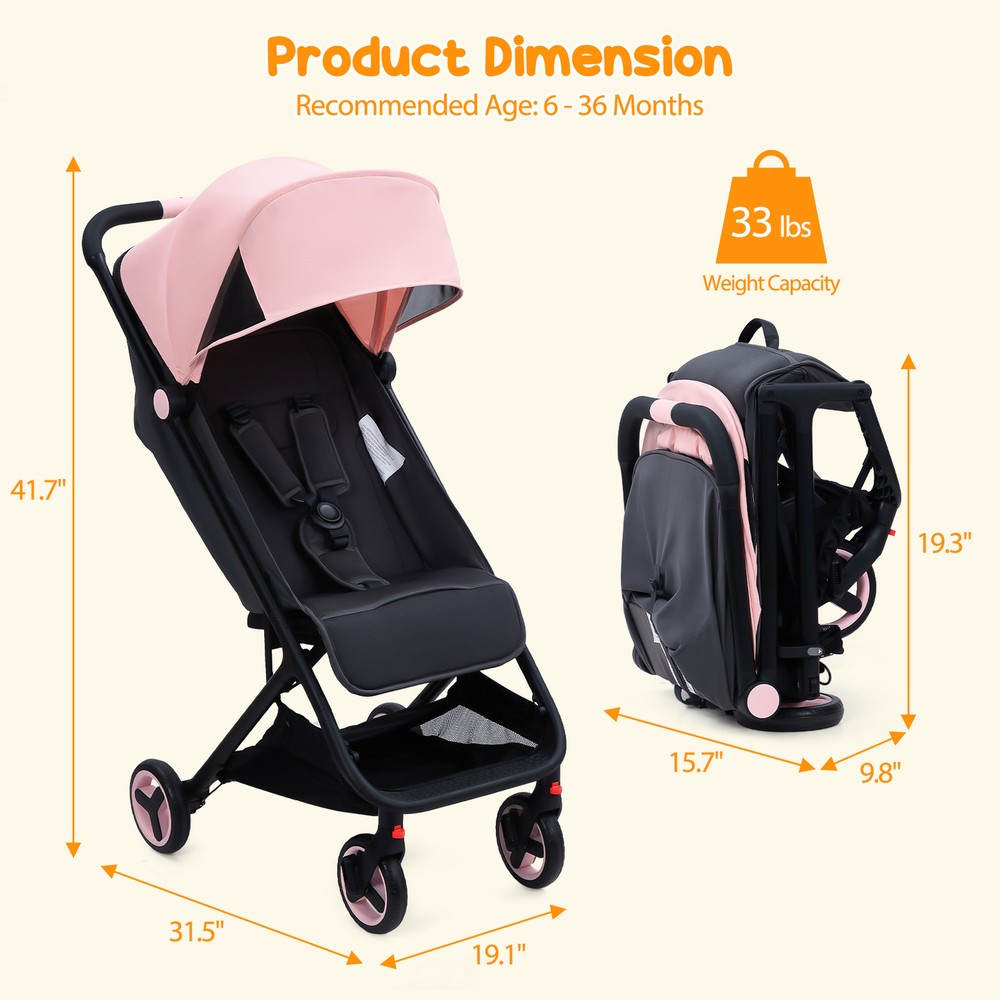 Lightweight Stroller Compact Fold Travel Stroller