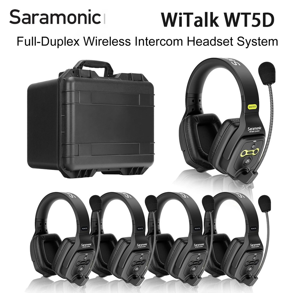 Saramonic WiTalk WT5D 400m Full-Duplex Wireless Intercom Headset System 5-Person