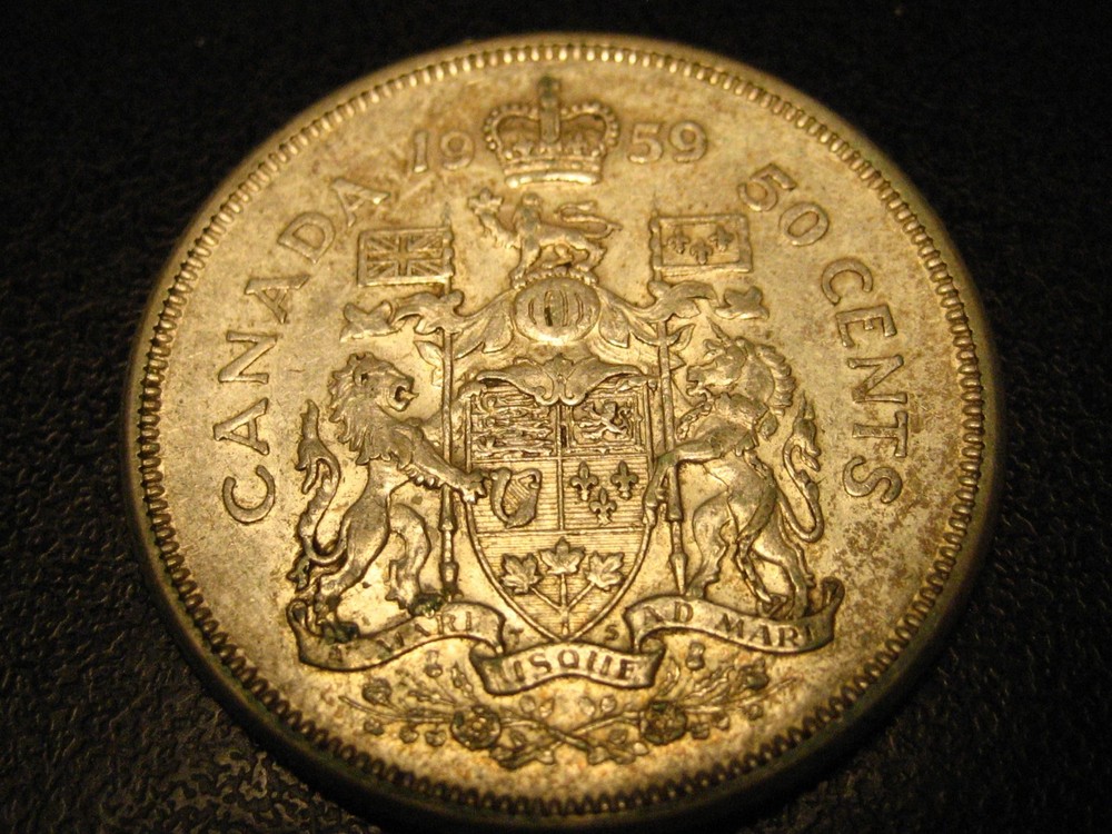1959 80% Silver Canadian Half Dollar #4