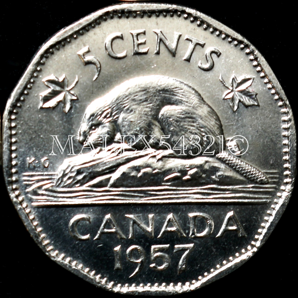 🇨🇦 ​CANADA 1957 NICKEL 5 CENTS UNCIRCULATED