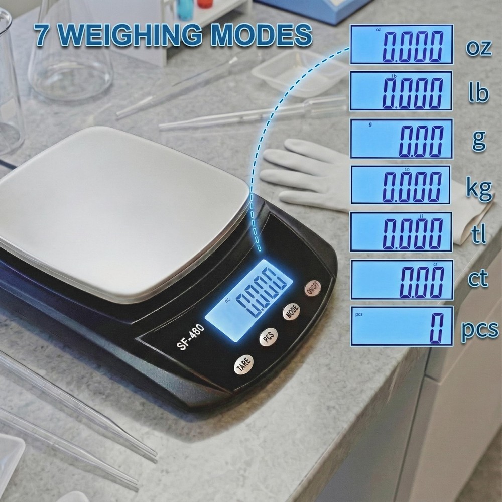 Science Digital Scale Lab Analytical Balance for Laboratory Mass Precision 0....