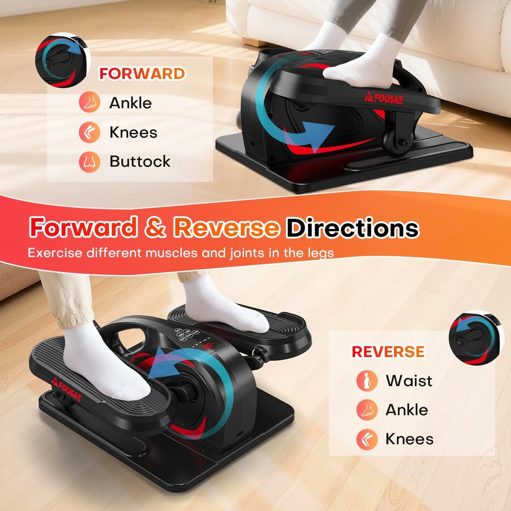 Under Desk Elliptical Machine, Electric Elliptical Leg Exerciser While Sitting
