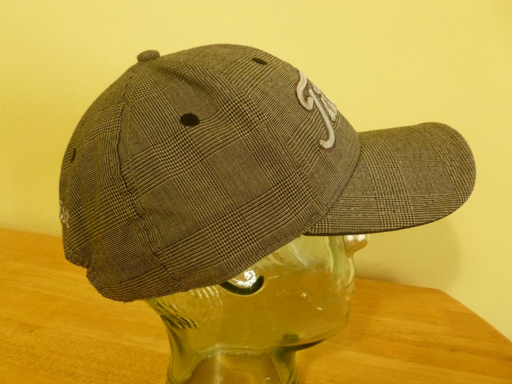 Titleist Grey Plaid Adjustable Golf baseball hat cap Strap Embroidered