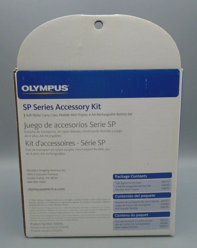Olympus SP Series Accessory Kit Case Mini-Tripod & 4 AA Rechargeable Battery Set