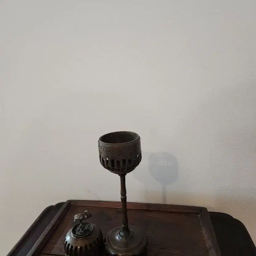 Vintage Bronze Crane Incense Burner