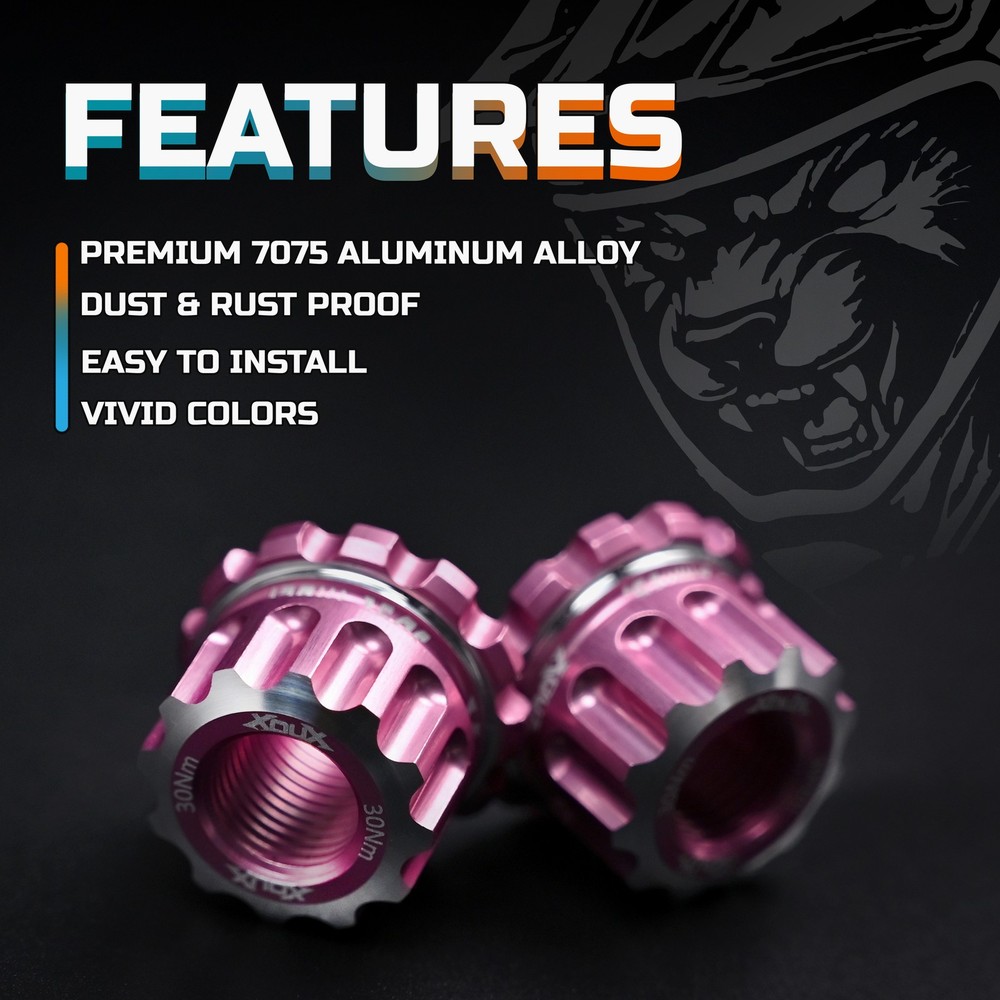 XOUX AX-A BMX Axle Nuts 10MM, Pink