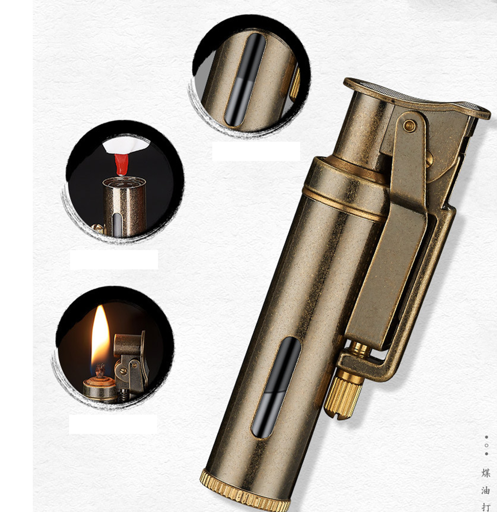 (Without Kerosene) Vintage Kerosene Lighters Cigarette Lighter, Classical Design