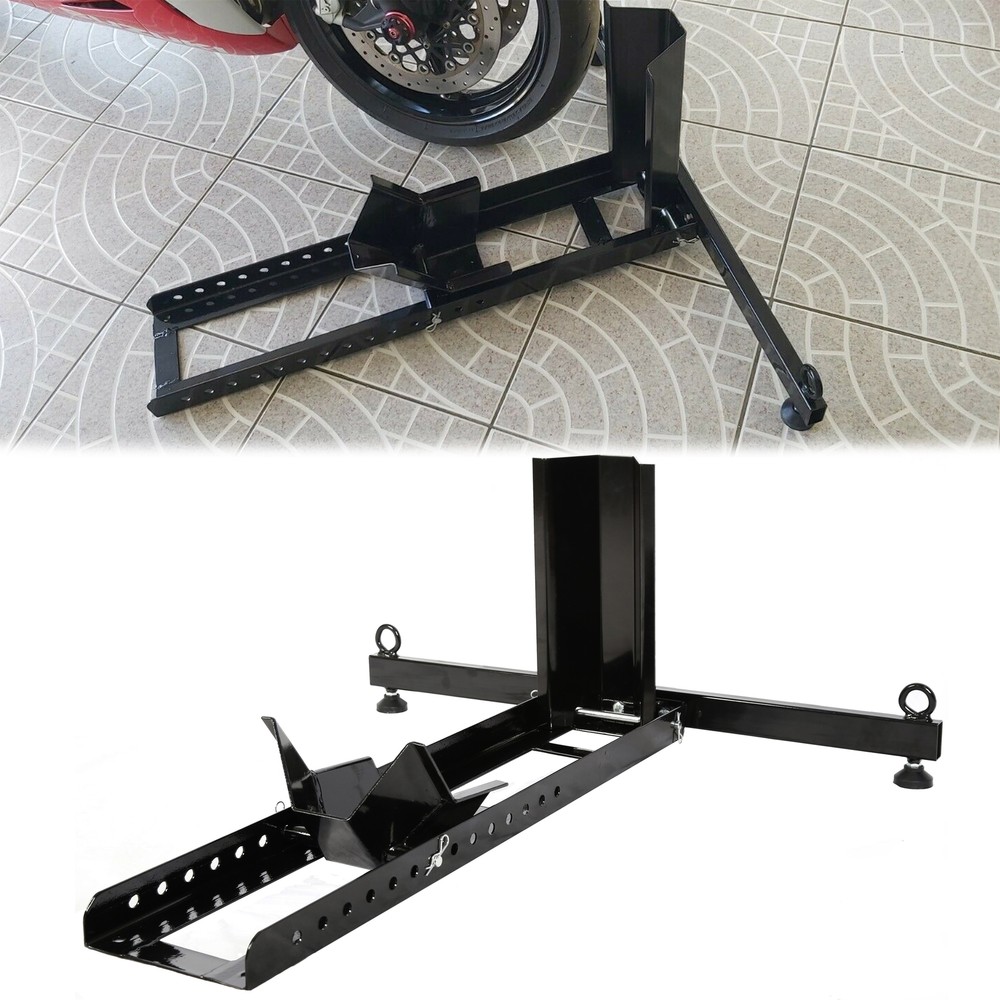 HECASA Adjustable Motorcycle Wheel Chock Upright Stand Support Powder Coated