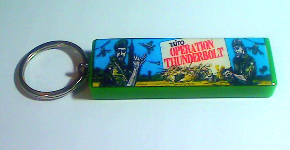 Operation Thunderbolt Arcade Marquee Coin Door accessory Keychain