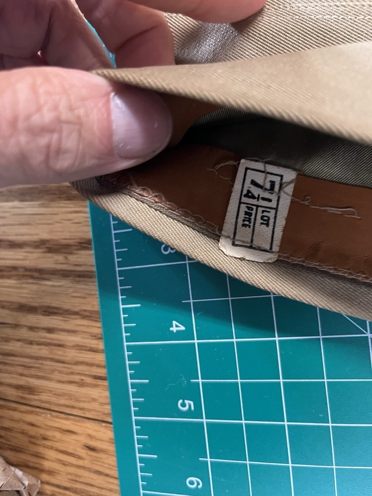 WWII Army Khaki Named Overseas Cap 7 1/4