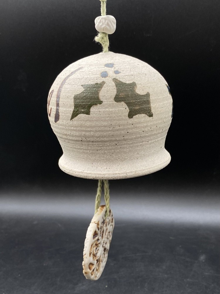 Noel Christmas Pottery Bell or Wind Chime