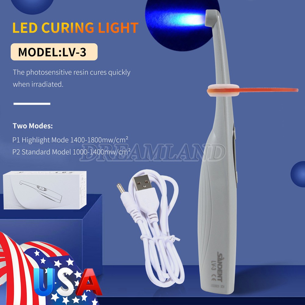 Dental Cordless Led Curing Light 3 Second iLED Cure Lamp Woodpecker Style