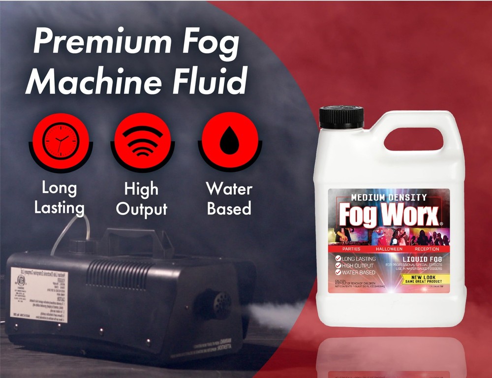 Fog Machine Fluid 32oz Premium Odorless Medium Density High Output