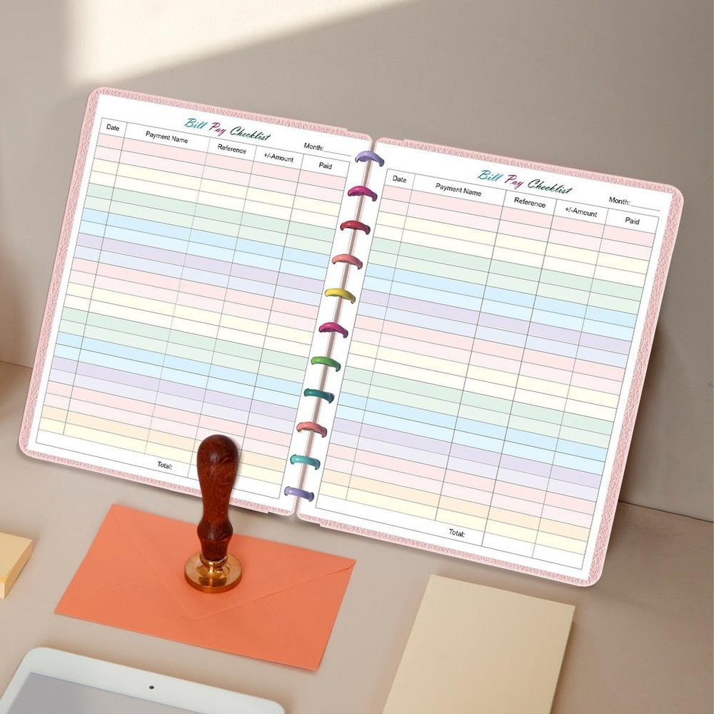 A4 TUL Bill Payment Checklist Refills - 50 Sheets/100 1-Pack, Multicolored