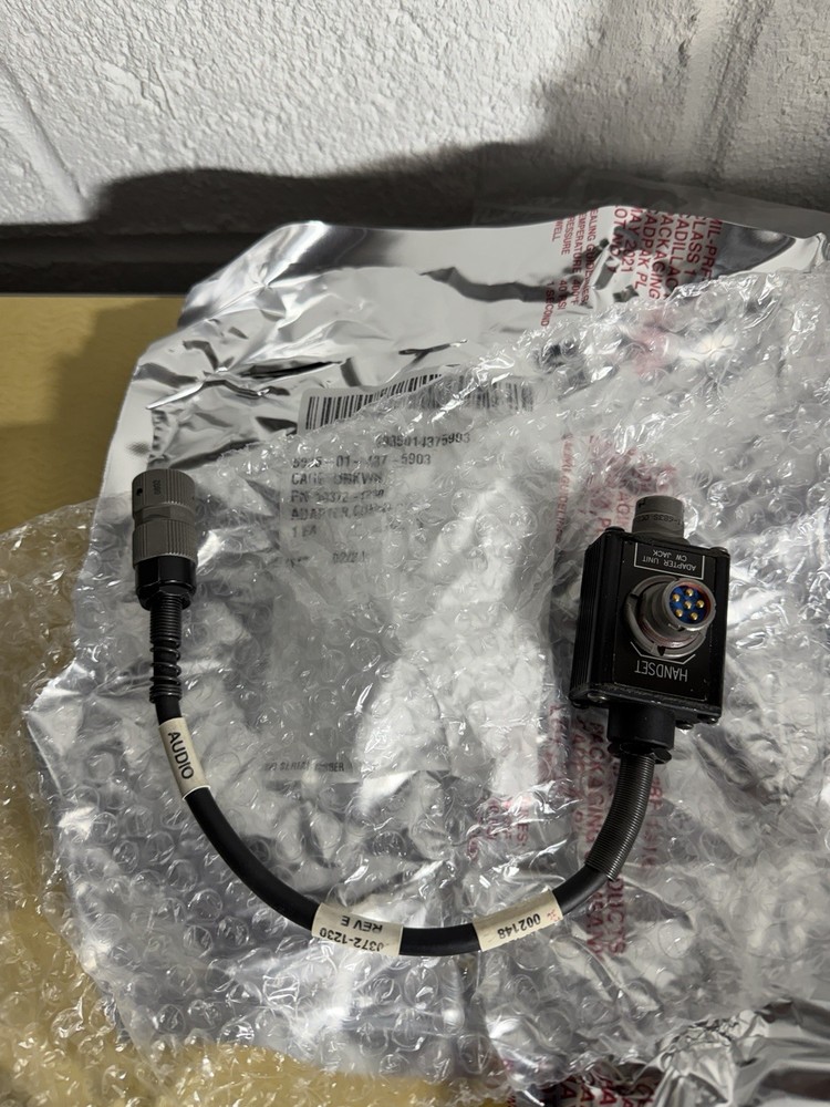 Adapter Unit CW Jack Handset Cable Connector 10372-1230 Audio J372-1230  Harris?