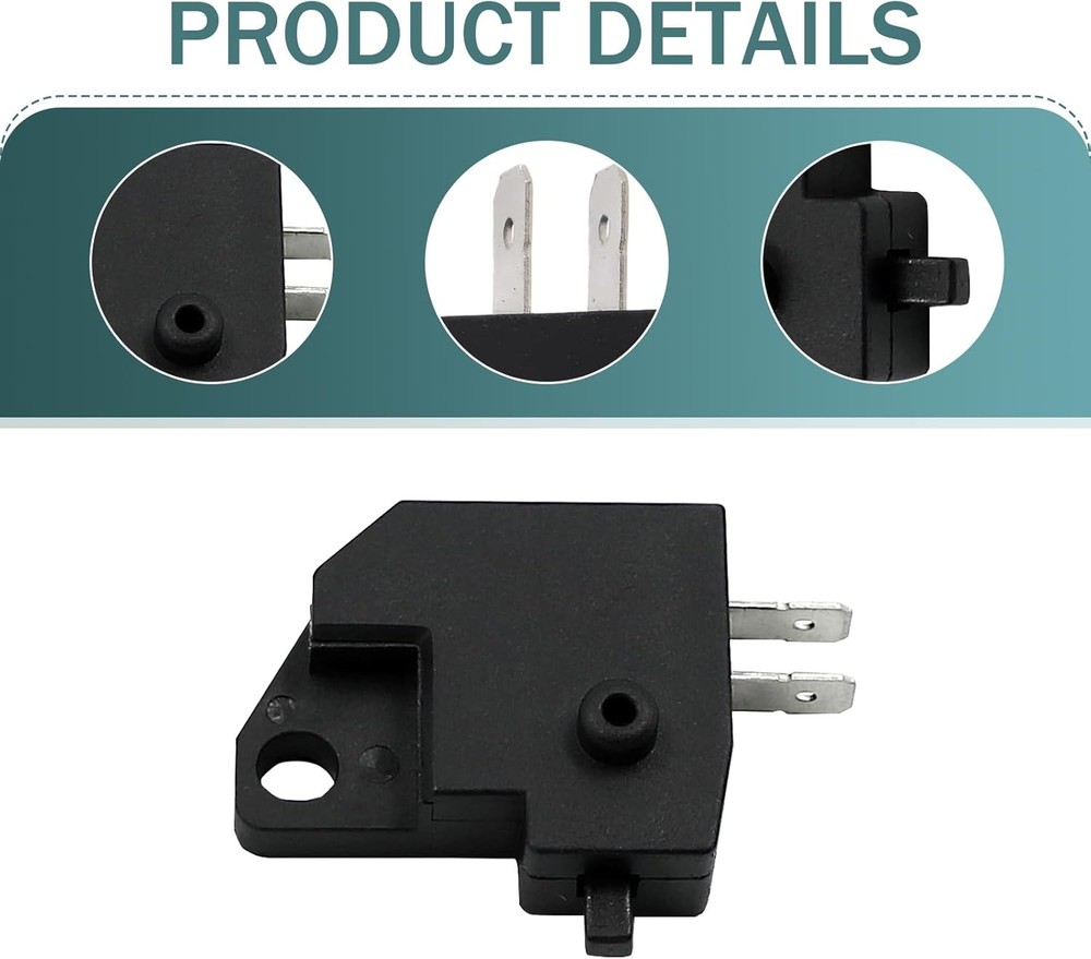 Motorcycle Front Brake Light Stop Switch, Square Type Upper Pump Black