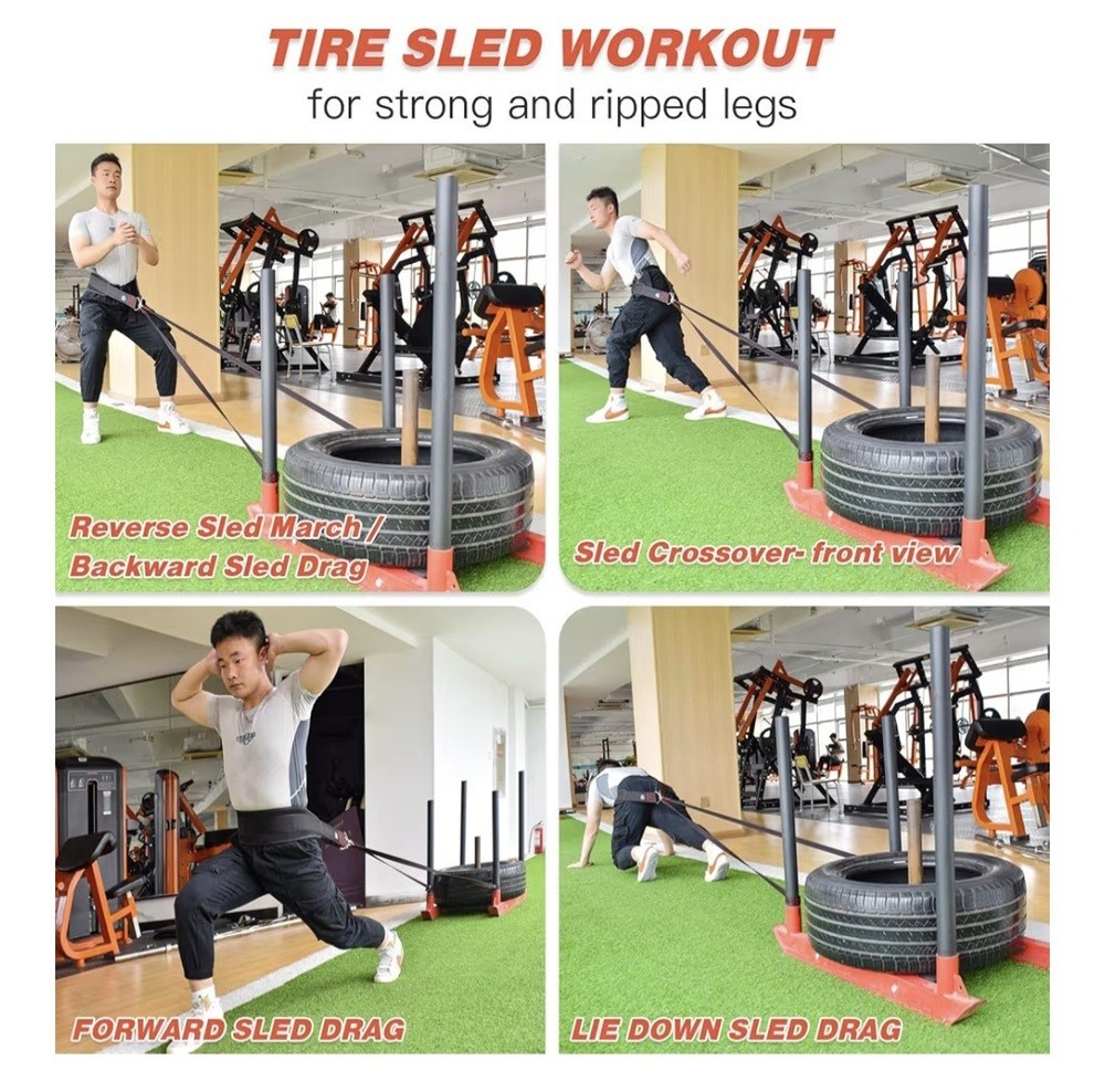 Sled Pulling Belt, Adjustable Closure Sled Training Waist Belt,Weight Sled