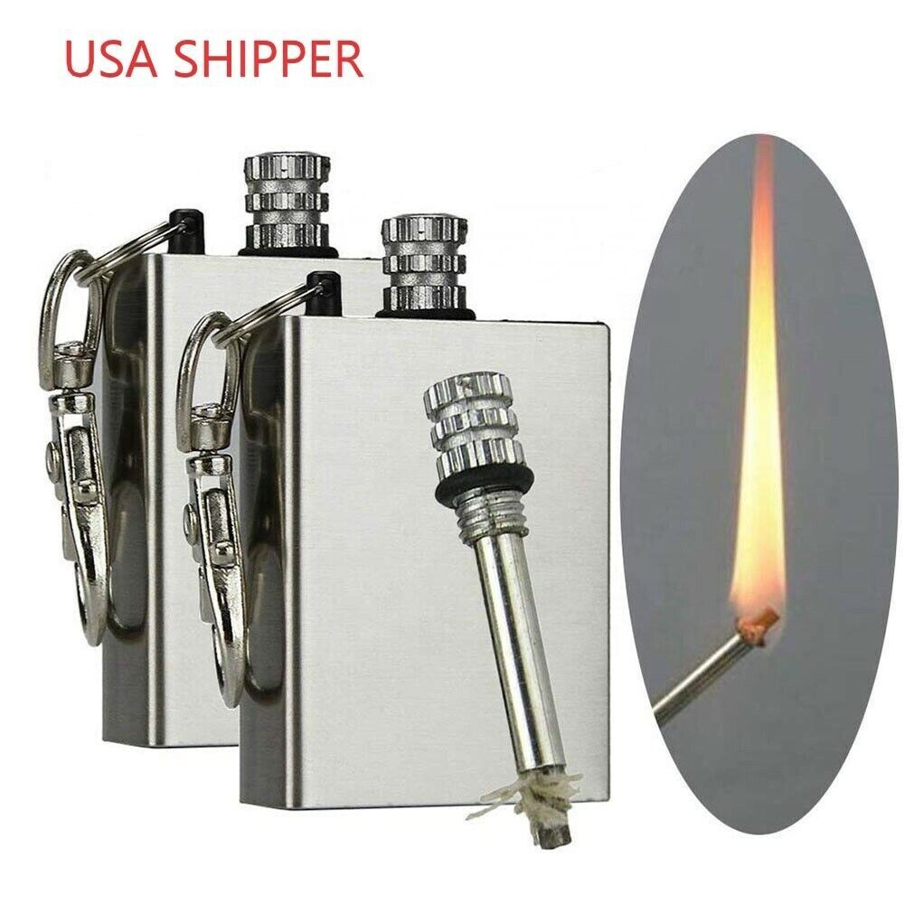 2x Survival Permanent Striker Lighter, Waterproof, Liteweight. Free Shipping.