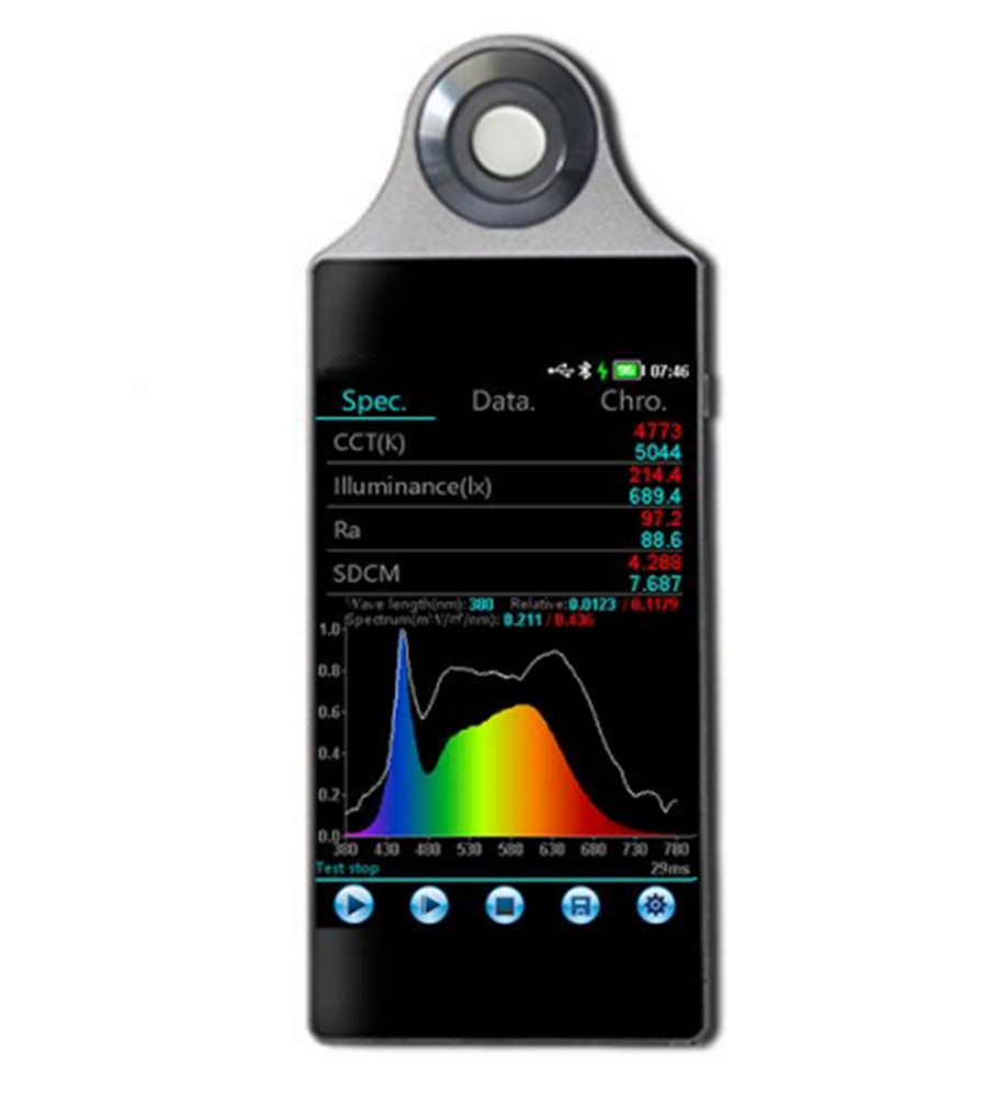 Digital Spectrometer Spectral Illuminance Meter with Interface Type-C Bluetooth