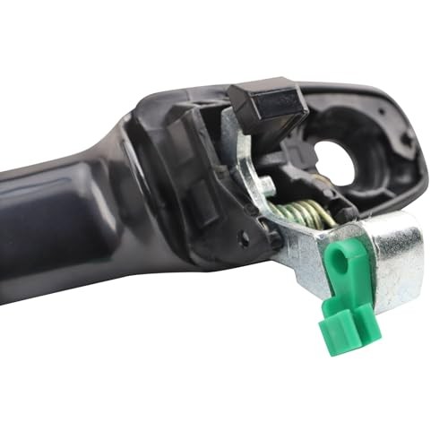 Front Left Exterior Door Handle Black Drivers Side Compatible with DHA49058