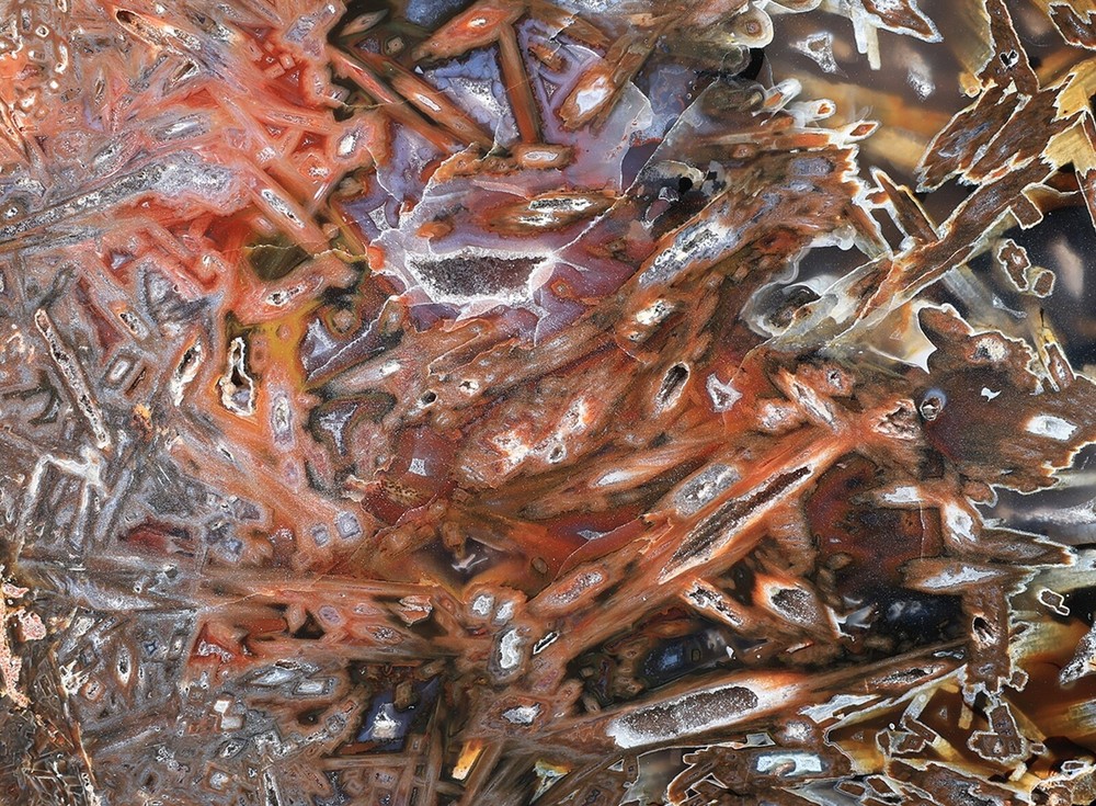 Colorful Stick Agate Specimen From Turkey Polished