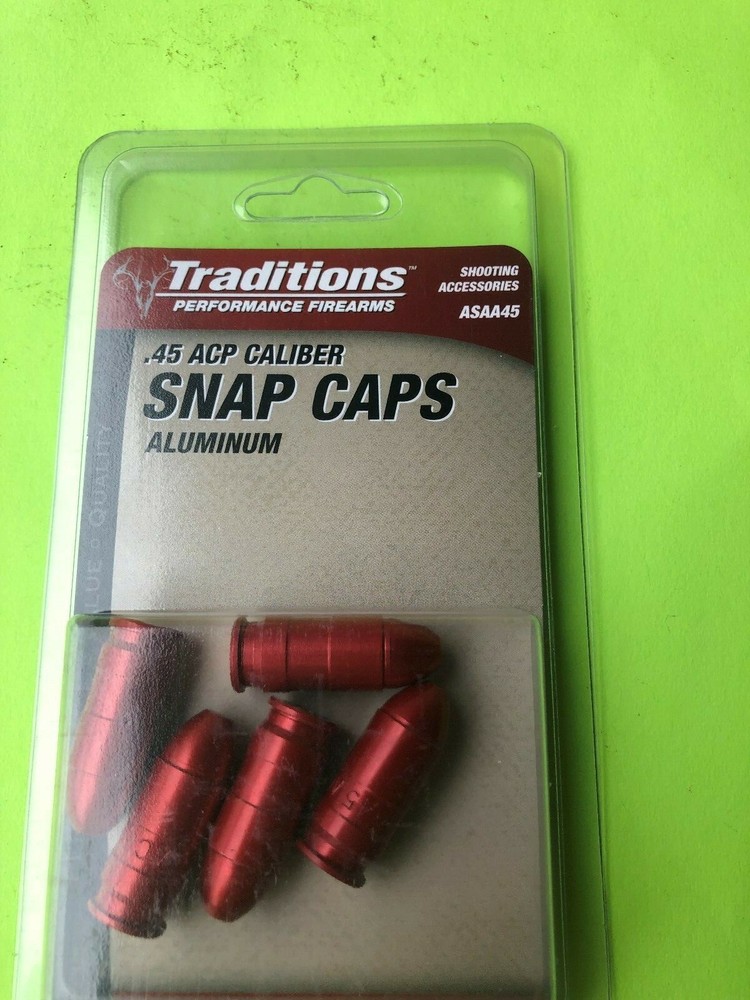 Traditions Snap Caps .45 ACP Caliber 5 PACK  ASAA45, (FIVE) NEW IN PACKAGE