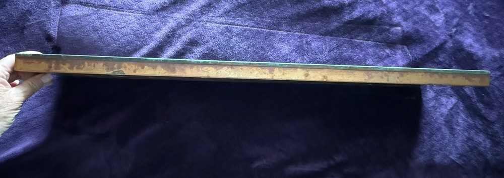 VTG Solid Copper Plant Tray 29”L x 5” W x 1” Rectangular Window Shelf Patina