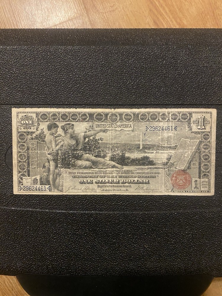 FR. 224 1896 $1 ONE DOLLAR “EDUCATIONAL” SILVER CERTIFICATE CURRENCY NOTE