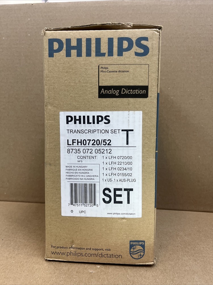 Philips Mini Cassette Transcription Kit LFH-720 - Professional Grade Transcriber