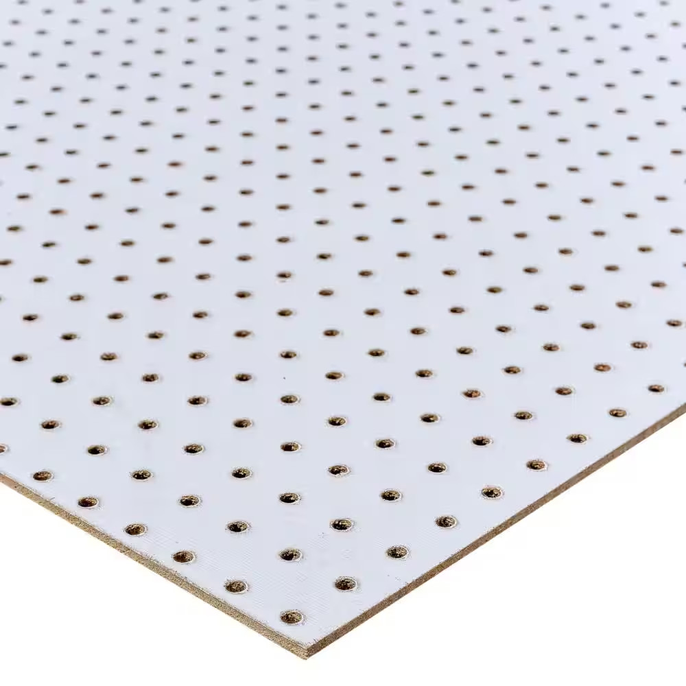 48 In. H X 24 In. W White Pegboard