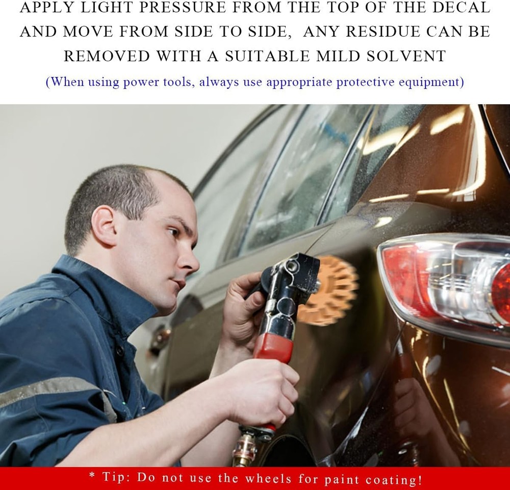 Decal and Adhesive Remover Rubber Wheel Tool