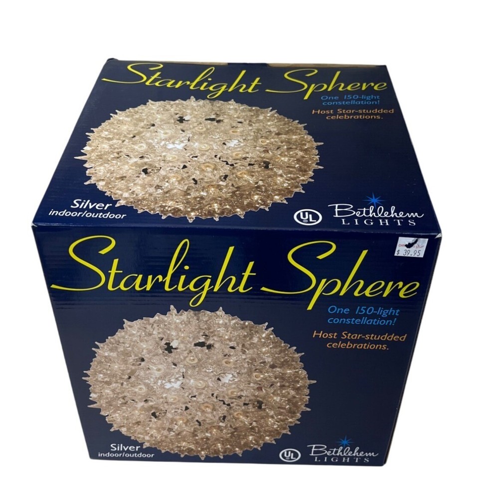Bethlehem Lights 150 Light Constellation Silver Starlight Sphere Ball