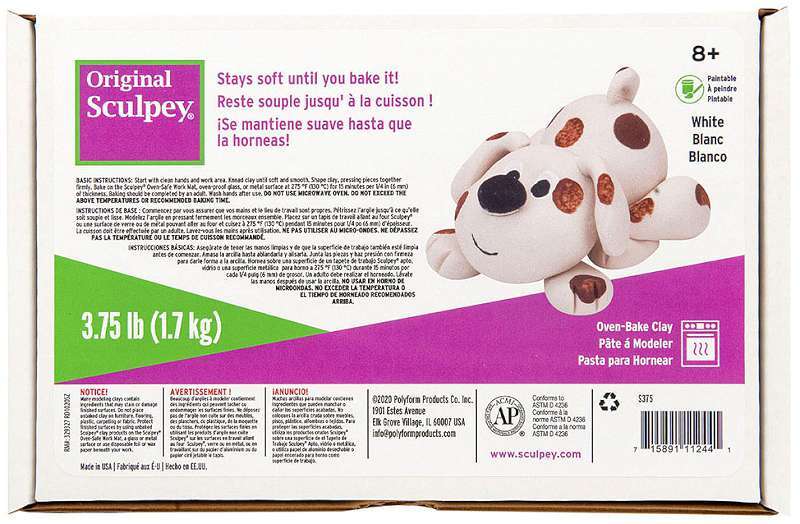 Sculpey Original Polymer Clay 3.75lb White