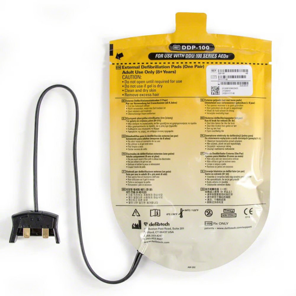 Replacement For DEFIBTECH LIFELINE ADULT AED ELECTRODE PADS