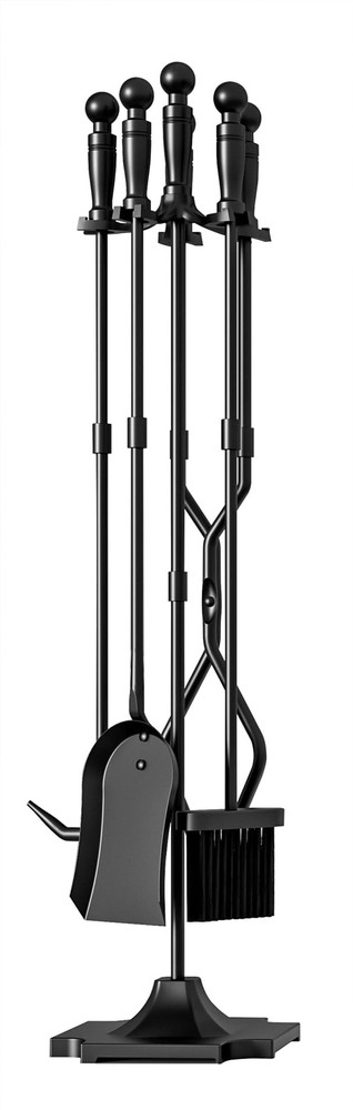 Fireplace Tools, 5 Pieces Fireside Accessories Fire Kit Set,Woodstove Tools H...