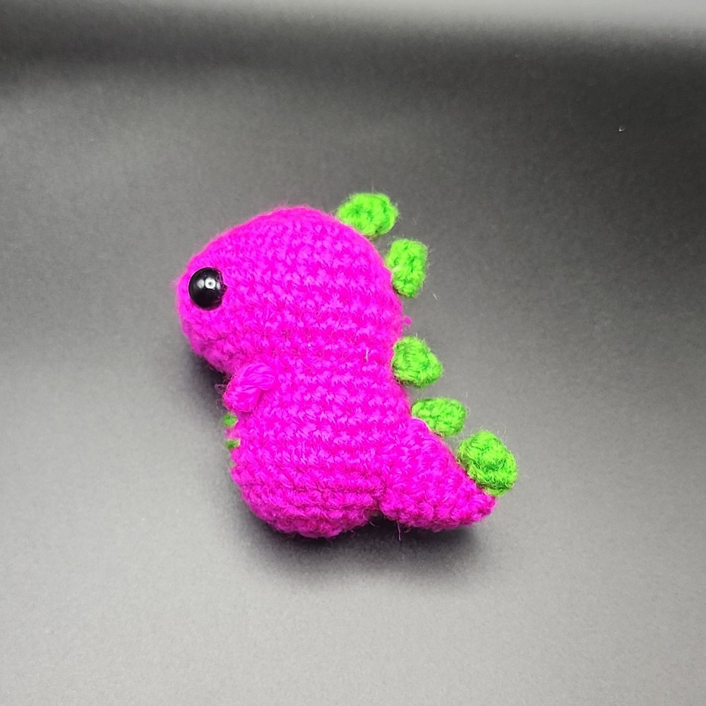 Amigurumi crochet small dinosaur