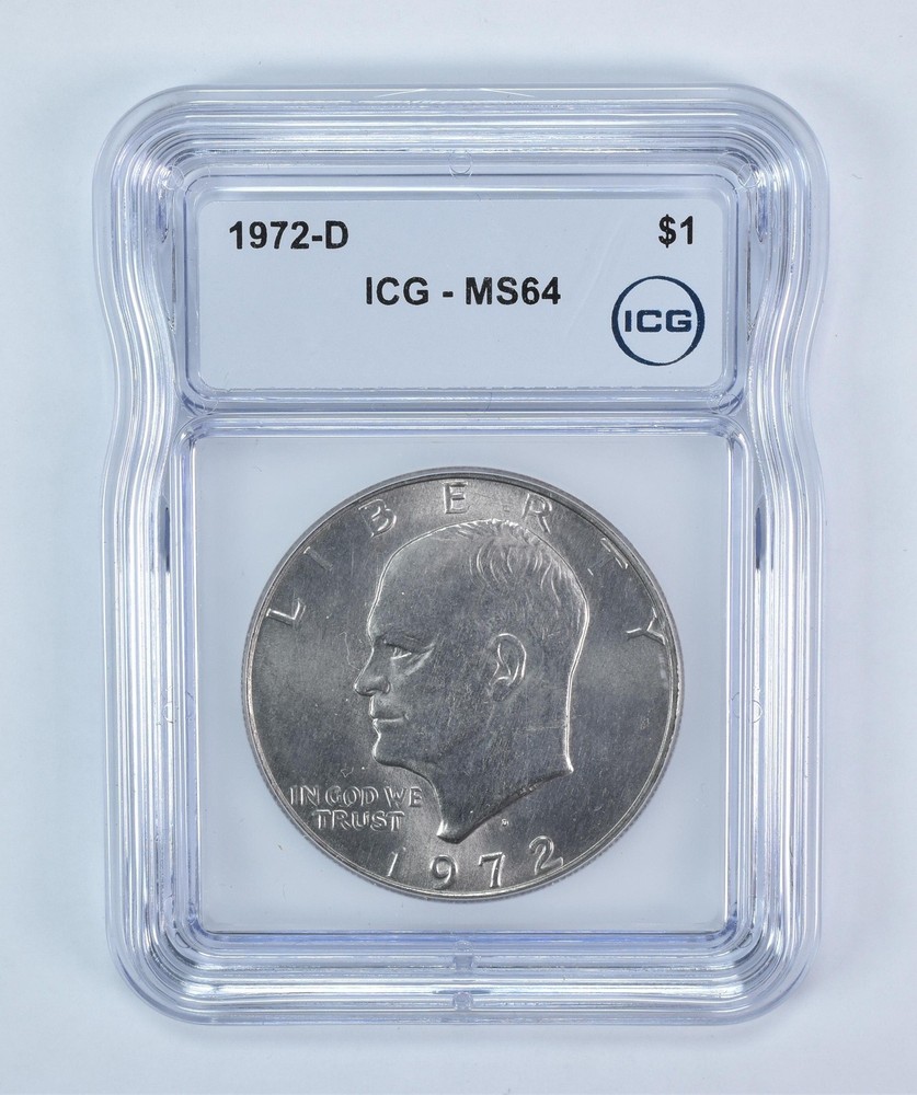 1972-D Eisenhower $1 MS64 ICG