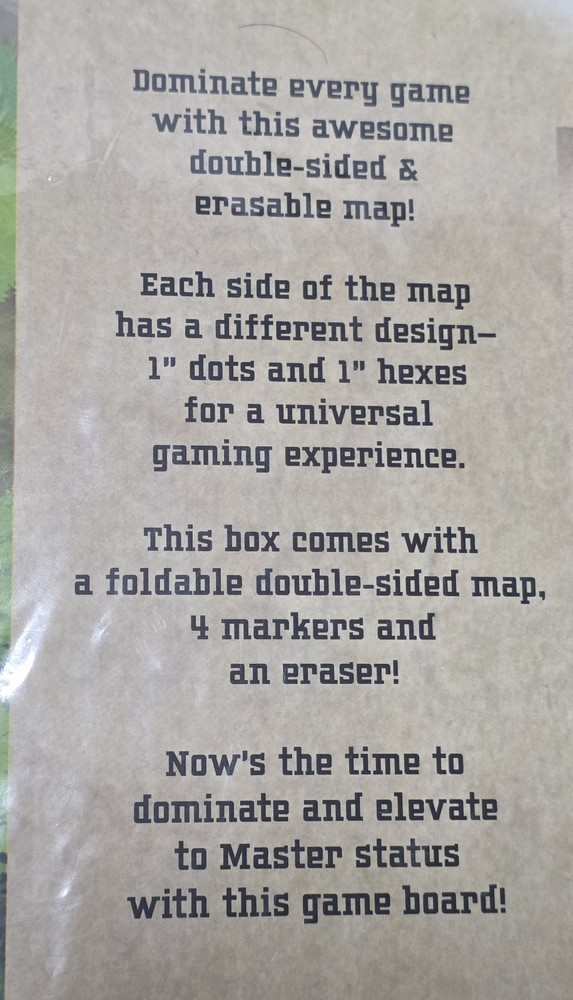 Impresa Role-Playing Game Board Double-Sided Reusable Map 1" Hex & Dots RPG D&D