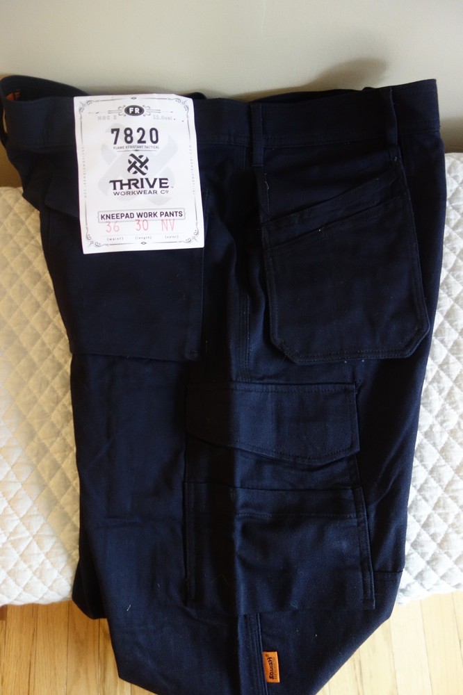 NWT THRIVE WORKWEAR #7820 Flame Resistant Tactical Kneepad Work Pants 36x30