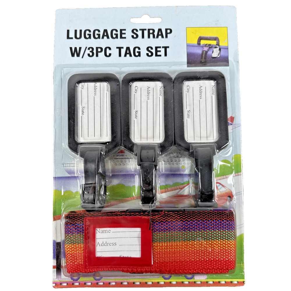 NEW 3 Pc Tags Set with Adjustable Belt with Quick Release