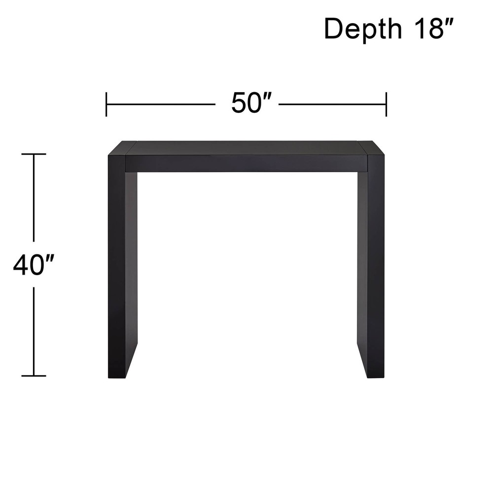 Jessa Modern Gloss Black Rectangular Bar Table 60" x 18" for Living Room Kitchen