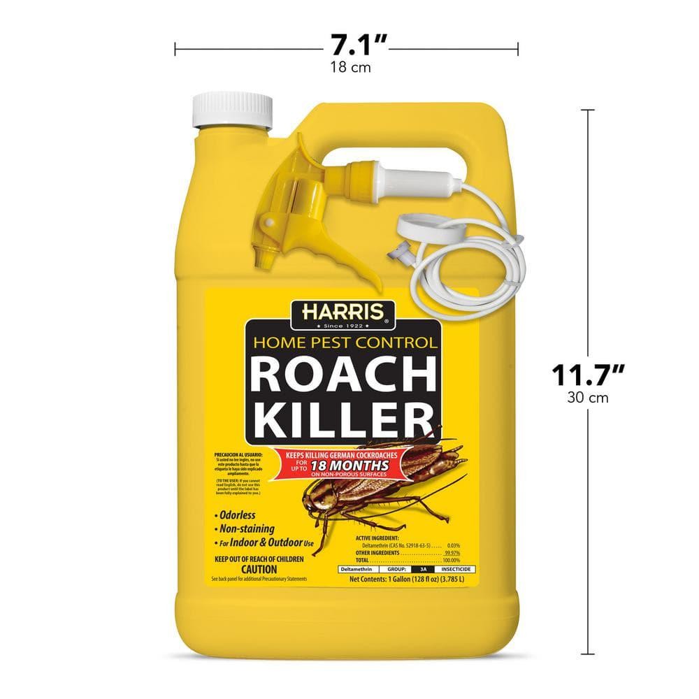 1 Gal. Roach Killer Spray , Included sprayer for easy application 128 fl oz.