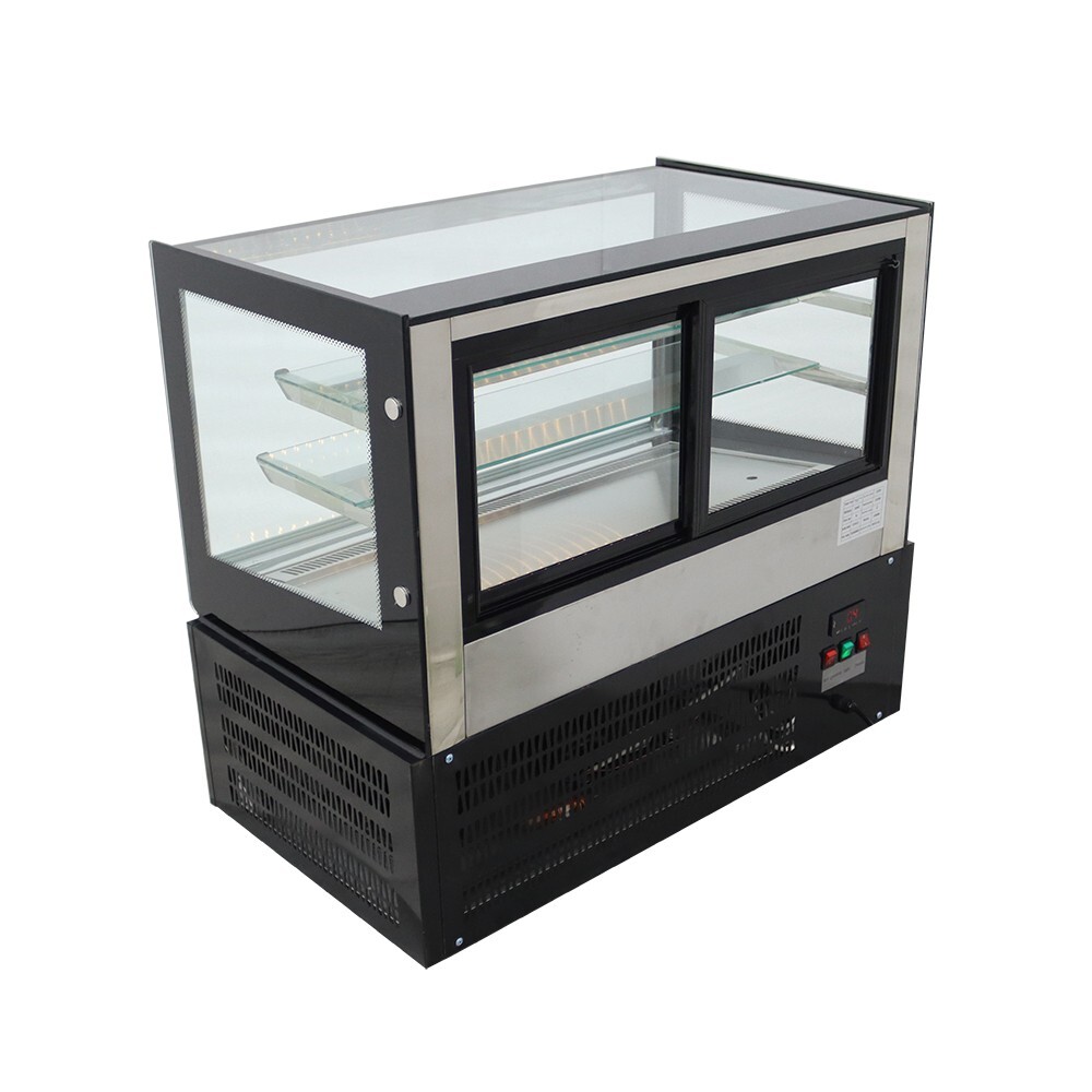 Desktop Refrigerated Cake Display Cabinet 3 Layers Showcase 220V LED Lighting
