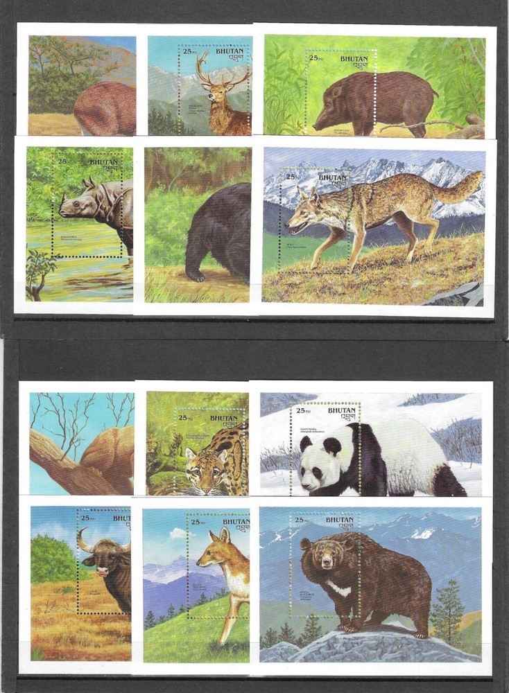BHUTAN 1990 SG 878/889 + MS 890 MNH